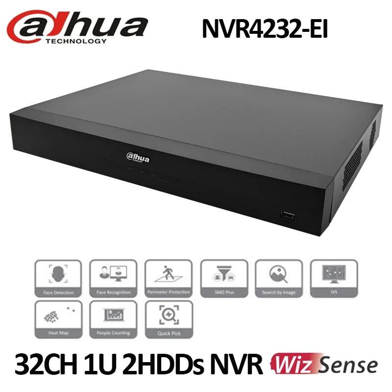 Dahua  WizSense Ʈũ    , 32CH NVR NVR4232-EI, 1U 2HDD, PoE Ʈ , H.265 +  